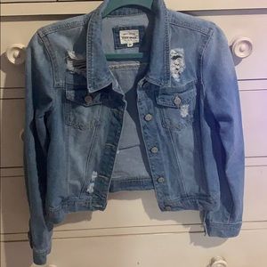 Light wash denim jacket